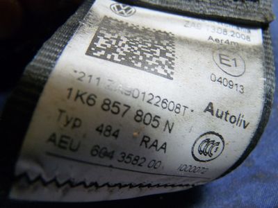VW GOLF 5 1.9 TDI BXE Sicherheitsgurt hinten links 1K6857805N / 1K6 857 805 N – Produktansicht 3