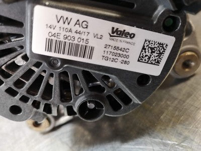 Audi Q2 1.4 TFSI Generator 04C903015 VW SKODA SEAT 110A VALEO ORIGINAL gebraucht - Lichtmaschine – Produktansicht 5
