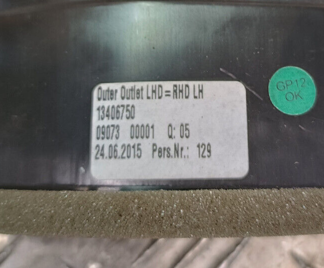 OPEL ASTRA K 1.4 Turbo Lüftungsgitter Luftdüse Luftausströmer GM ORIGINAL gebraucht - 13406752 – Produktansicht 2