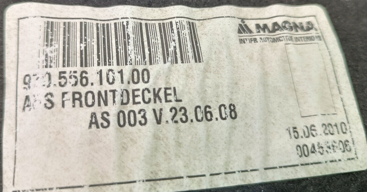 Porsche PANAMERA 970 Dämmmatte Verkleidung Frontklappe Auskleidung ORIGINAL gebraucht - 97055610100 – Produktansicht 3