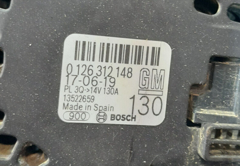OPEL ASTRA K 1.4 Turbo Original Lichtmaschine Generator GM 0126312148 gebraucht - 13522659 – Produktansicht 3