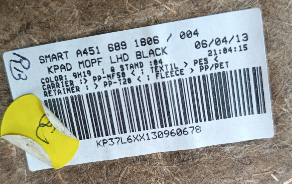 Smart ForTwo 451 Electric Armaturenbrett Blende Unten Schwarz A ORIGINAL gebraucht - 4516891806 – Produktansicht 3
