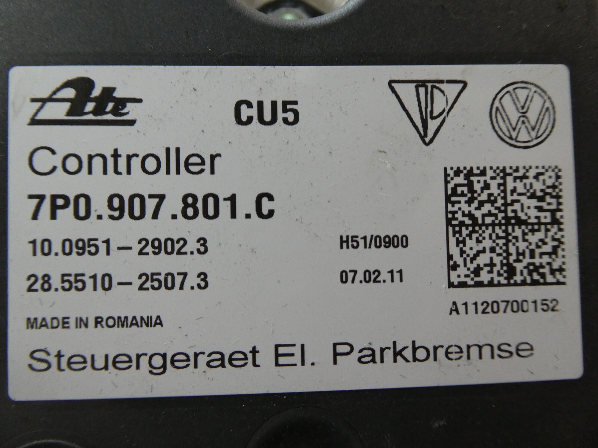 Porsche Cayenne 958 92A Steuergerät 7P0907801C ORIGINAL gebraucht - - Parkbremse – Produktansicht 3