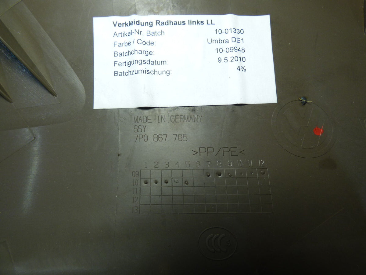 Porsche Cayenne S 92A Radhaus links Braun 7P0867765 ORIGINAL gebraucht - Verkleidung – Produktansicht 4