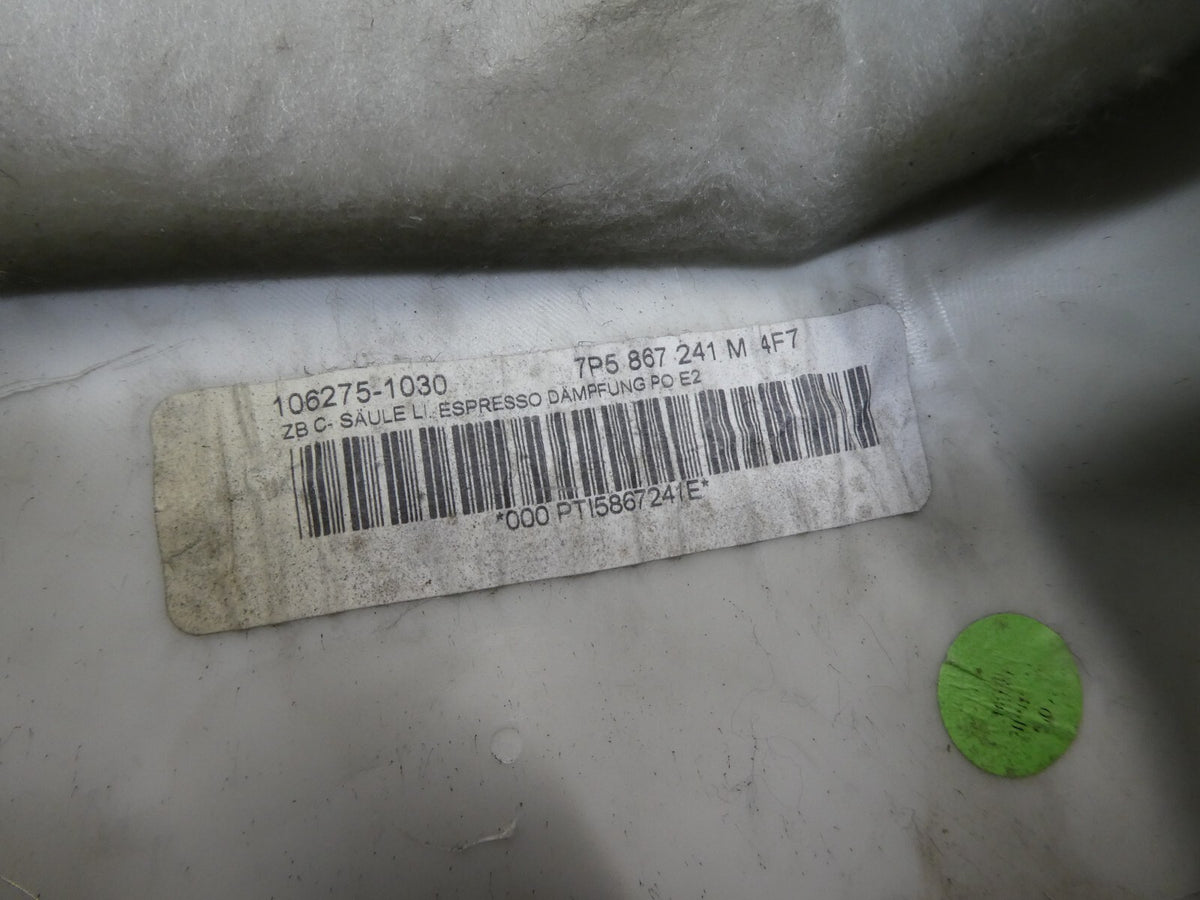 Porsche Cayenne 92A Linke Seite B-Säule 7P5867241M 4F7 espresso ORIGINAL gebraucht - Verkleidung – Produktansicht 3