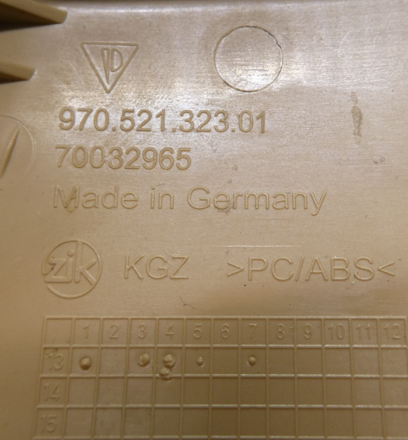 Porsche Panamera 970 Sitzverkleidung vorne links Luxorbeige ORIGINAL gebraucht - 97052132301 – Produktansicht 3