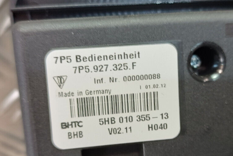 Porsche Cayenne S 92A Bedientklimaeinheit Mittel 7P5927325F 5HB010355 gebraucht - Original – Produktansicht 3