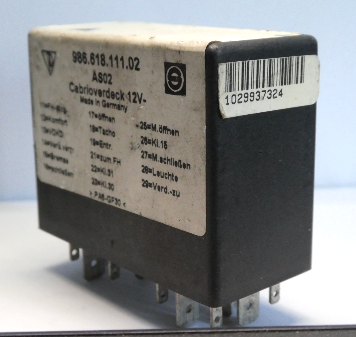 Original Porsche 986 Boxster Cabrio Verdeck Relais OEM gebraucht - 98661811102 – Produktansicht 3