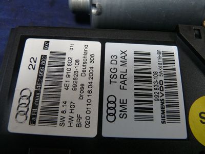 Audi A8 3.0 TDI V6 Quattro Bj.:2008 vorne rechts 4E1910802 ORIGINAL gebraucht - Fensterhebermotor – Produktansicht 4
