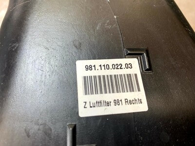 Porsche 981 Rohr für Ansaugstutzen Luftfilter Einheit Modul Rechts ORIGINAL gebraucht - 98111002203 – Produktansicht 2