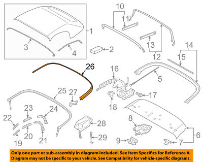 Porsche Boxster 981 Dichtung verdeck 98150419704 Gasket – Produktansicht 3