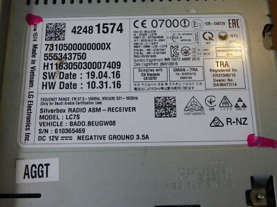 OPEL ASTRA K Kopfeinheit Silverbox Radio ASM Receiver GM 42481574 – Produktansicht 4
