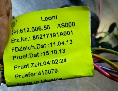 Porsche Boxster 981 991 UK Left Door Wiring 99161260656 EU Tür Kabelbaum Rechts – Produktansicht 2