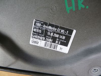 Skoda Fabia II Bj.:2009 hinten rechts mech. 5J2839402B ORIGINAL gebraucht - Festerheber – Produktansicht 3