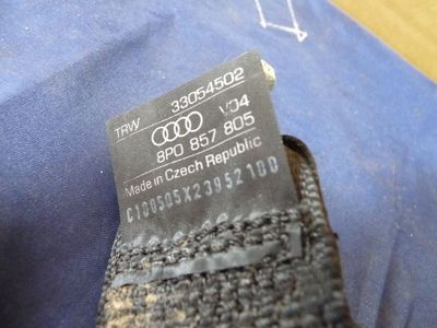 Audi A3 8P 3.2 V6 Sportback Sicherheitsgurt links hinten 8P0857805 / 8P0 857 805 – Produktansicht 3