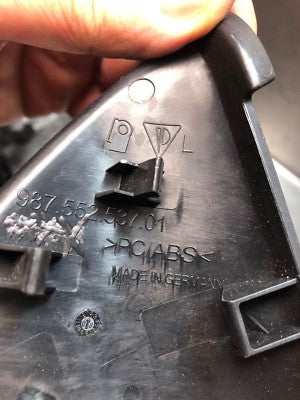 Porsche Boxster 987 Abdeckung Blende Seite Links Armaturenbrett ORIGINAL gebraucht - 98755253701 – Produktansicht 3