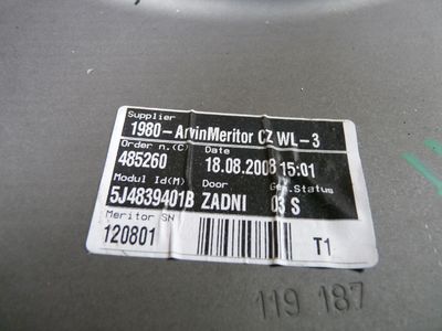 Skoda Fabia II Bj.:2009 hinten links mech. 5J2839401B ORIGINAL gebraucht - Festerheber – Produktansicht 3