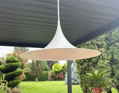 GUBI Semi Design Pendelleuchte Ø 47 cm matt weiß Made in Denmark 1968 gebraucht - Original – Produktansicht 1