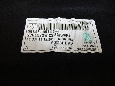 Porsche Boxster 981 Teppich Verkleidung Schlossträger Kofferraum 98155105100 – Produktansicht 4