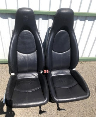 Porsche Boxster Cayman 987 997 Leder Sitze Beifahrersitz Schwarz ORIGINAL gebraucht - Fahrersitz – Produktansicht 1