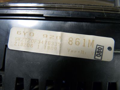 Skoda Fabia 6Y 1.2 Tacho Kombiinstrument 6Y0920861M / 6Y0 920 861 M – Produktansicht 4