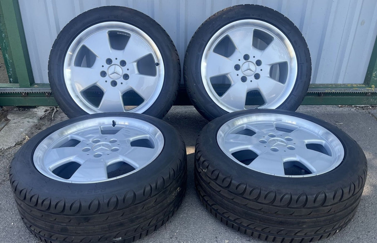 4 x ORIGINAL MERCEDES-BENZ SL R129 ALBALI ALUFELGEN mit Sommereifen gebraucht - 1294011202 – Produktansicht 2