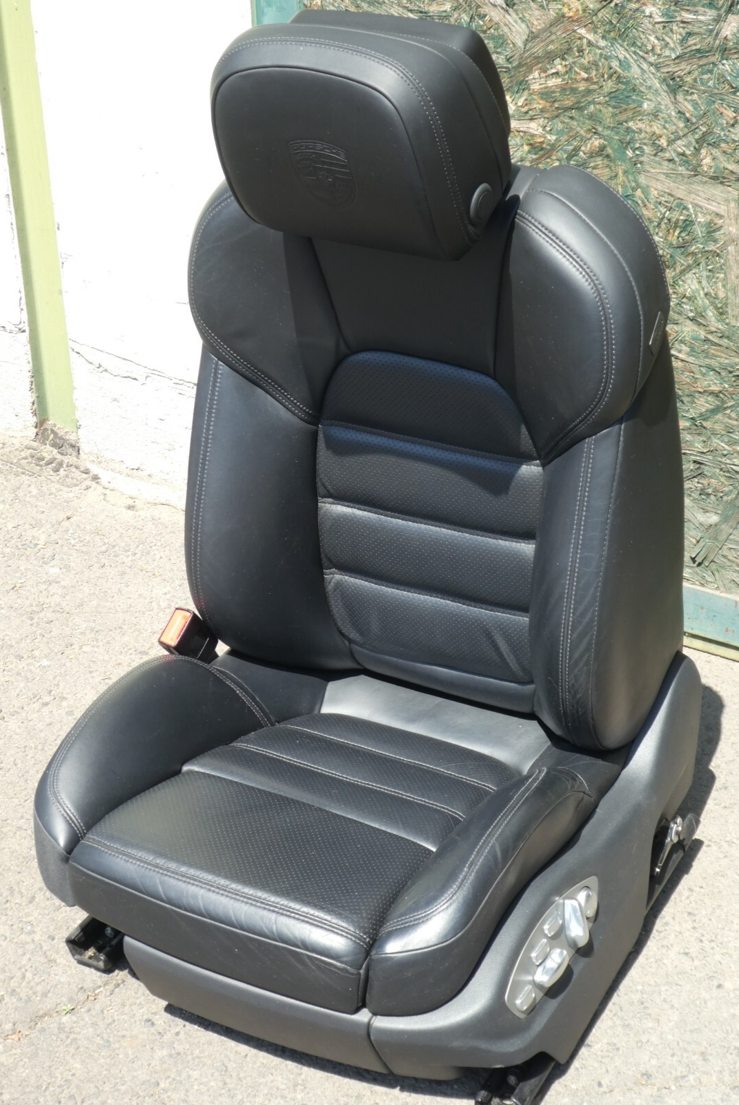 Porsche Macan 95B Schwarz Leder Sitze Vorne Links Verstellbarer Sitz ORIGINAL gebraucht - Elektrisch – Produktansicht 3