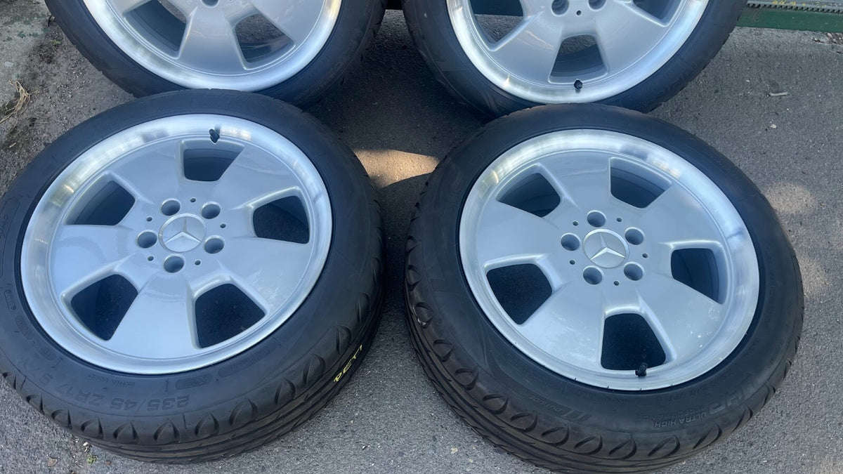 4 x ORIGINAL MERCEDES-BENZ SL R129 ALBALI ALUFELGEN mit Sommereifen gebraucht - 1294011202 – Produktansicht 6