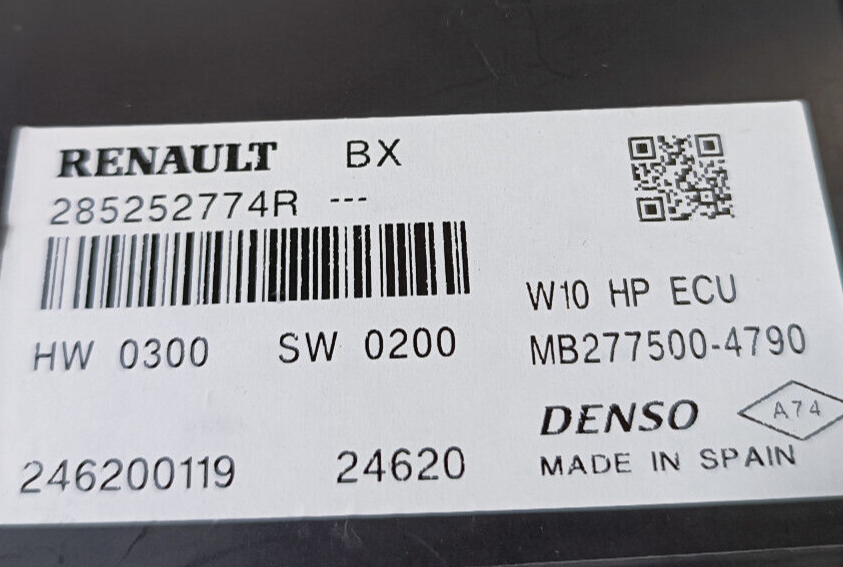 Renault Zoe 2022 Steuergerät Modul Denso Ecu W10 HP ORIGINAL gebraucht - 285252774R – Produktansicht 2