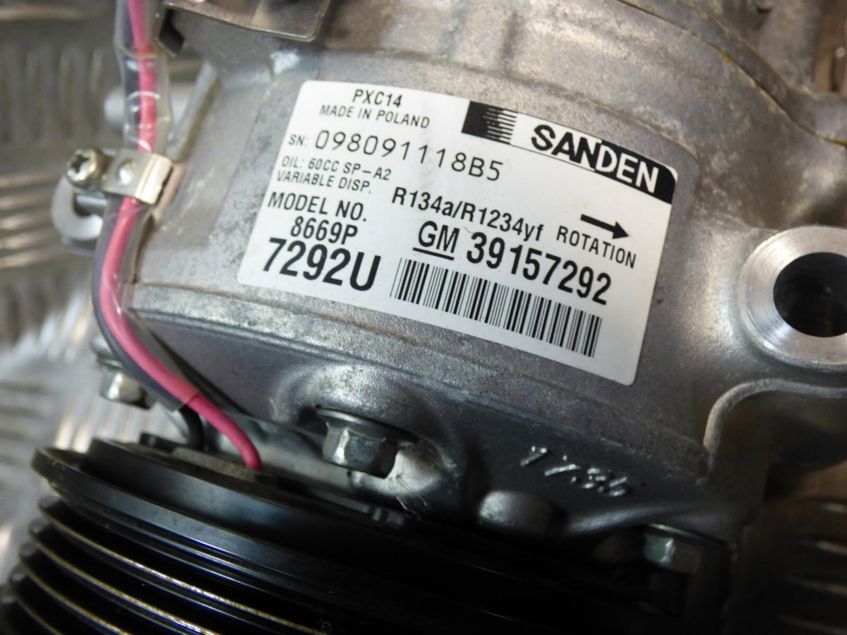 OPEL ASTRA K 1.4 Turbo Klimakompressor SANDEN GM 8689P 7292U 59Tkm ORIGINAL gebraucht - 39157292 – Produktansicht 3
