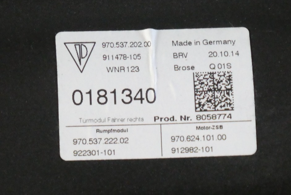 Porsche 970 Facelift 2015 Türrahmen Tür Fensterheber Vorne Rechts ORIGINAL gebraucht - Panamera – Produktansicht 6