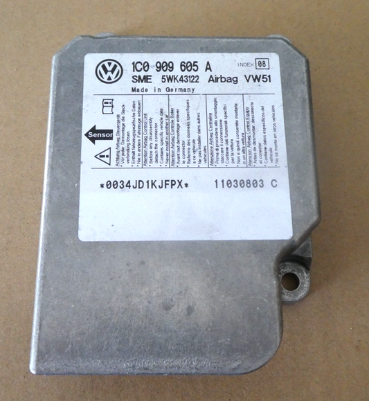 VW T5 2003-2016 Airbagsteuergerät AirBag Steuergerät 1C0909605A ORIGINAL gebraucht - Transporter – Produktansicht 1