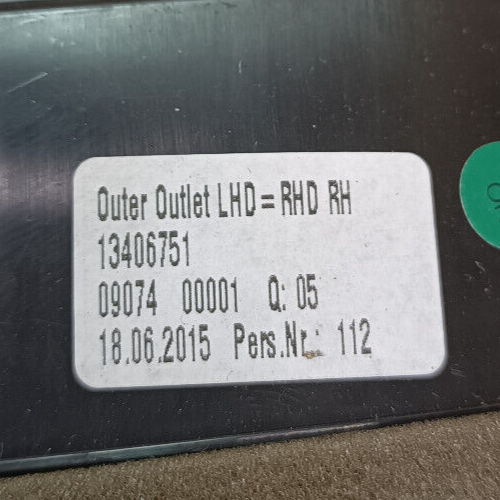 OPEL ASTRA K 1.4 Turbo Lüftungsgitter Luftdüse Luftausströmer Rechts GM ORIGINAL gebraucht - 13406751 – Produktansicht 2