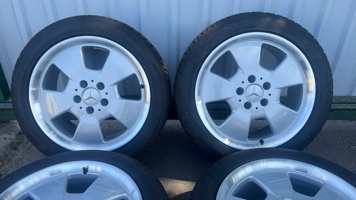 4 x ORIGINAL MERCEDES-BENZ SL R129 ALBALI ALUFELGEN mit Sommereifen gebraucht - 1294011202 – Produktansicht 5