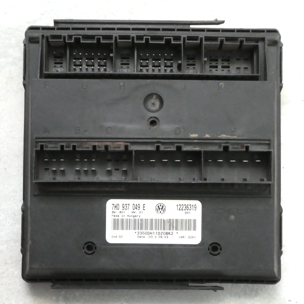 VW T5 MULTIVAN 2003-16 Komfort modul Komfortsteuergerät 7H0937049E ORIGINAL gebraucht - Transporter – Produktansicht 1