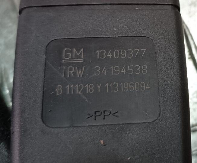 OPEL ASTRA K 1.4 Turbo 2019 Gurtschloss Sensor hinten ORIGINAL gebraucht - 13409377 – Produktansicht 2