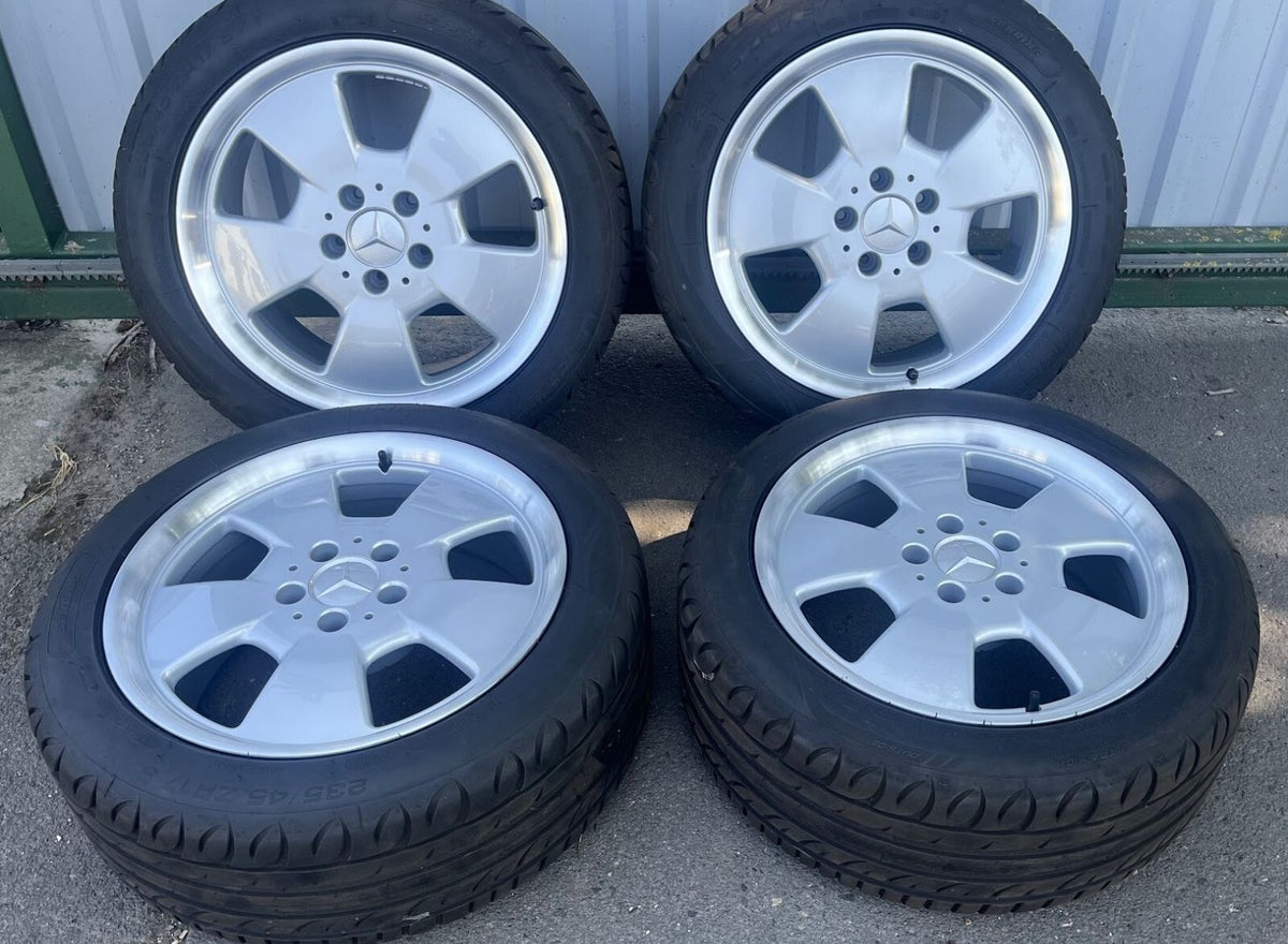4 x ORIGINAL MERCEDES-BENZ SL R129 ALBALI ALUFELGEN mit Sommereifen gebraucht - 1294011202 – Produktansicht 1