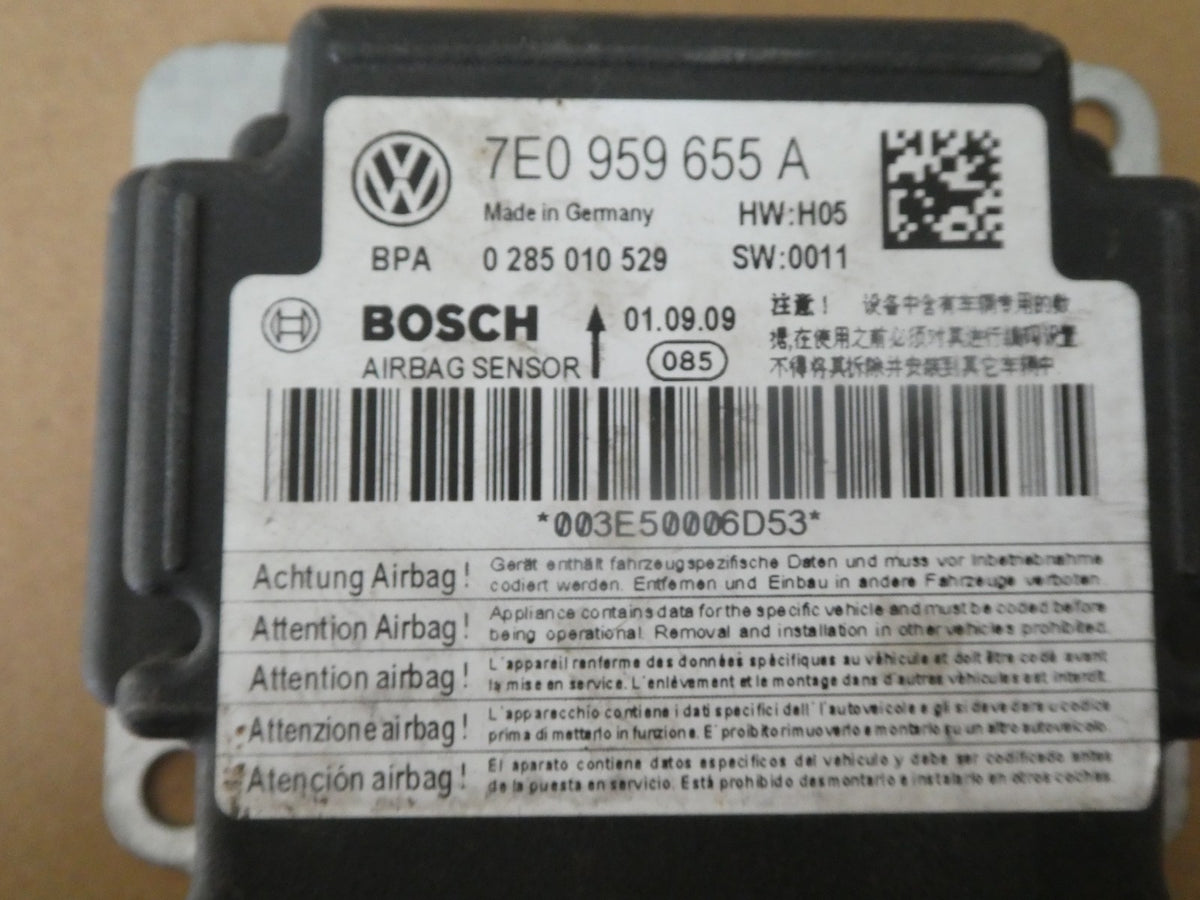 VW T5 2003-2016 Airbagsteuergerät AirBag Steuergerät 7E0959655A ORIGINAL gebraucht - Transporter – Produktansicht 4