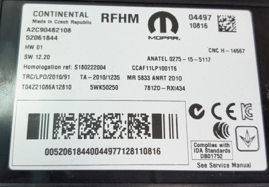 Jeep Renegade 1.6 Mjet Steuergerät Antennemodul Ecu Continental ORIGINAL gebraucht - 52061844 – Produktansicht 2