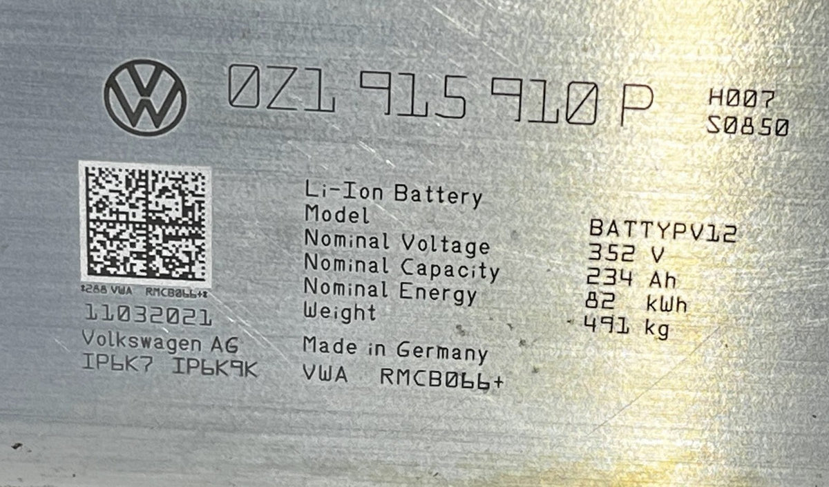 High Voltage 82 kWh 0Z1915910P EBJA Audi Q4 Skoda Enyaq VW ID4 ID3 ID5 ORIGINAL gebraucht - Batterie – Produktansicht 2