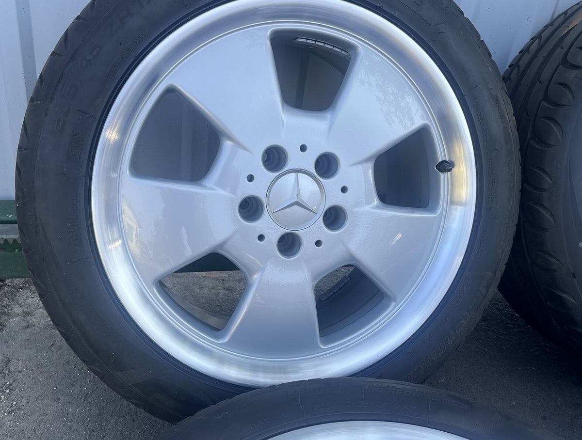 4 x ORIGINAL MERCEDES-BENZ SL R129 ALBALI ALUFELGEN mit Sommereifen gebraucht - 1294011202 – Produktansicht 7