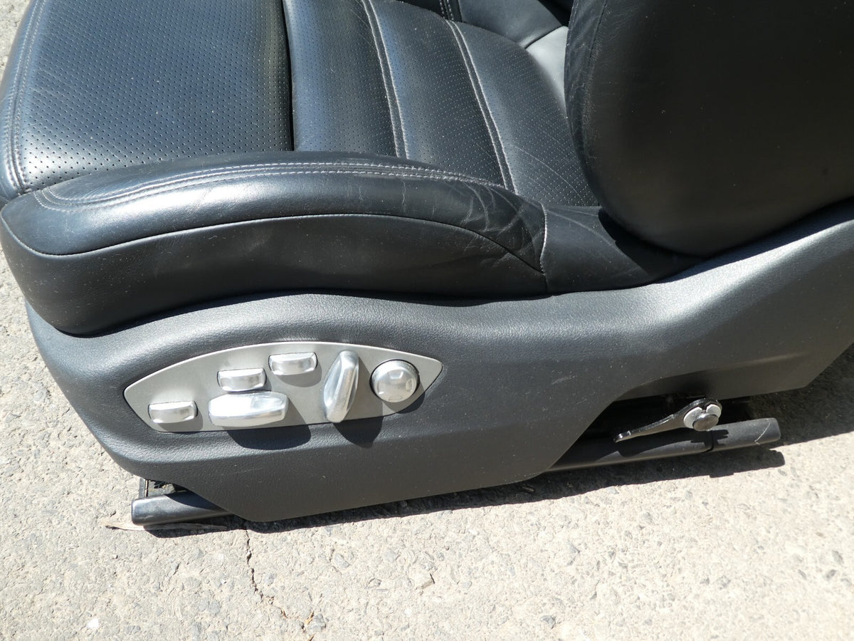 Porsche Macan 95B Schwarz Leder Sitze Vorne Links Verstellbarer Sitz ORIGINAL gebraucht - Elektrisch – Produktansicht 6