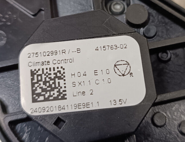Renault Zoe 2022 Klimabedienteil Modul Klima Heizung Control ORIGINAL gebraucht - 275102991R – Produktansicht 4