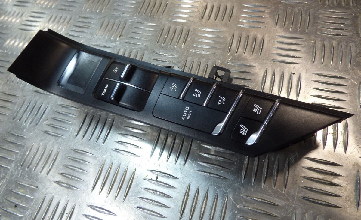 Porsche Cayenne S 92A Sitzheizung Klima Mittelkonsole links ORIGINAL gebraucht - Klimabedienteil – Produktansicht 2
