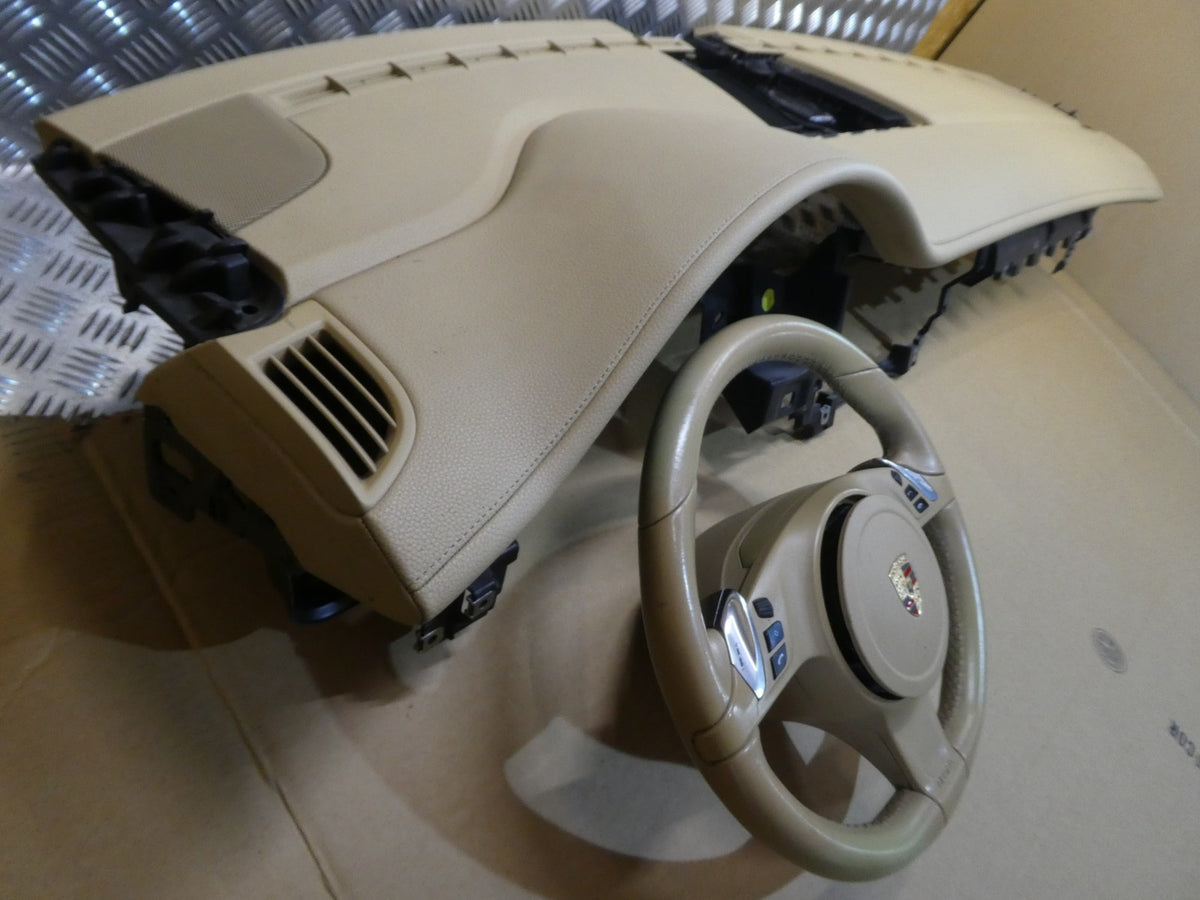 Porsche Panamera 970 Facelift Armaturenbrett Lederlenkrad Luxorbeige ORIGINAL gebraucht - 97055210107 – Produktansicht 4