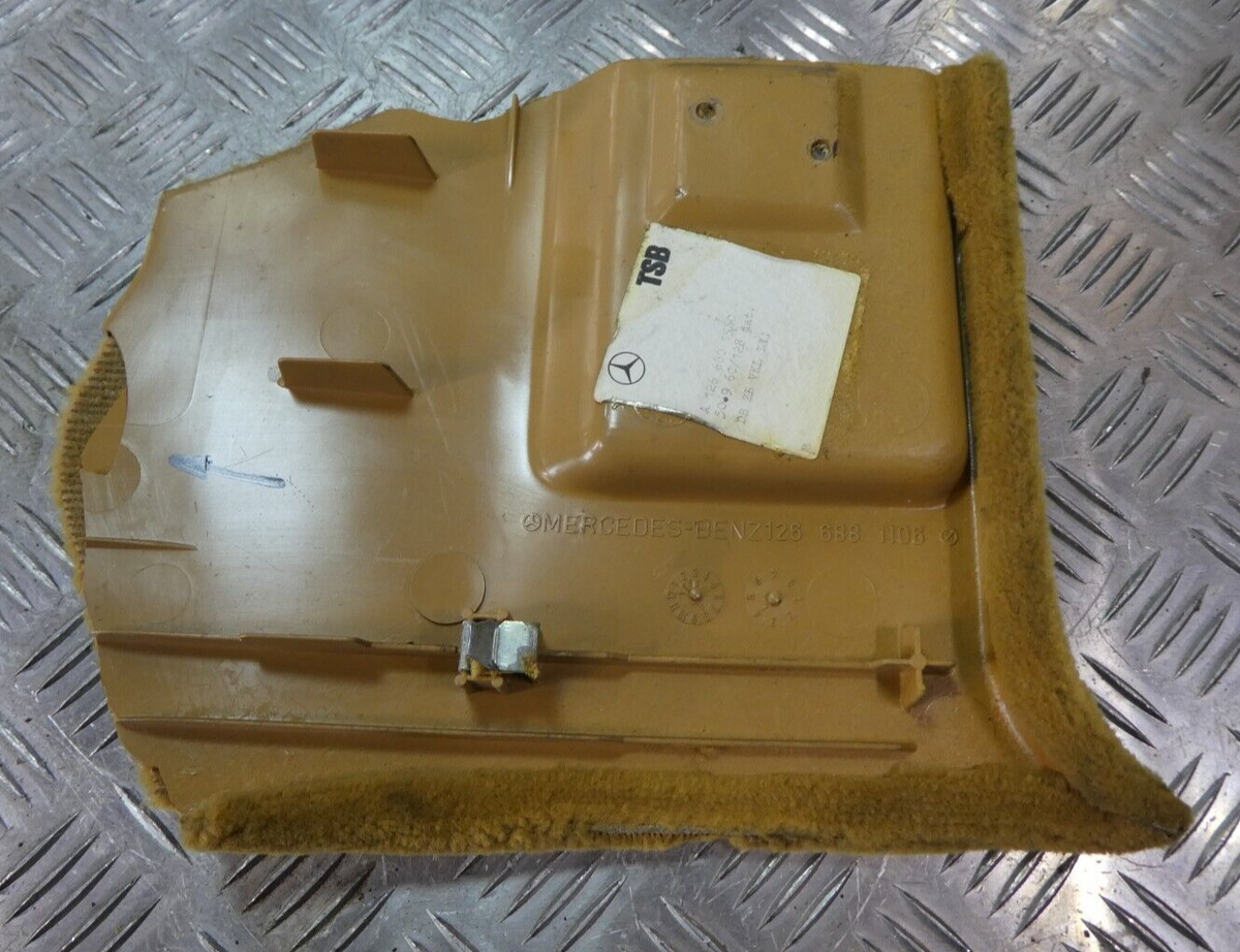 Mercedes C126 W126 Coupe SEC Verkleidung Fussraum Links Beige ORIGINAL gebraucht - 1266881106 – Produktansicht 2