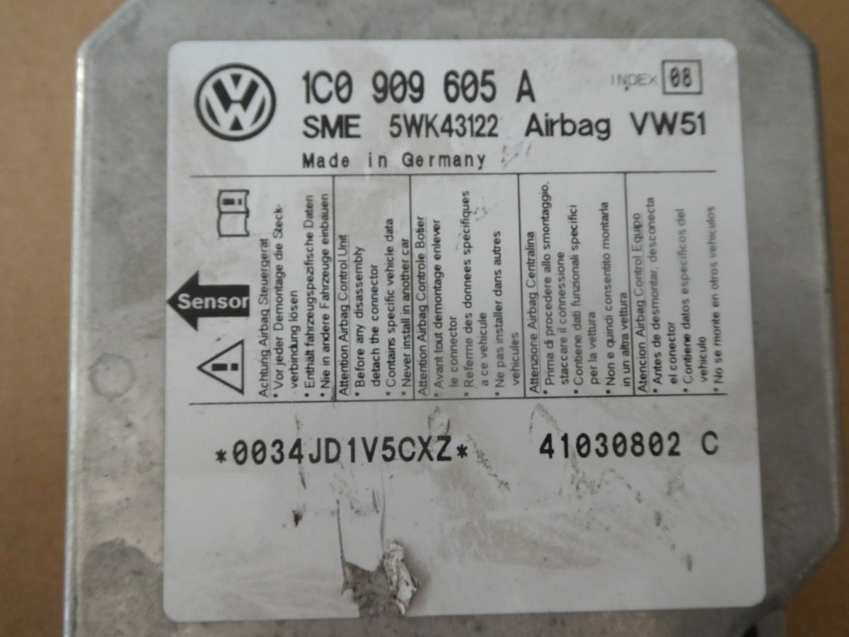 VW T5 2003-2016 Airbagsteuergerät AirBag Steuergerät 1C0909605A ORIGINAL gebraucht - Transporter – Produktansicht 12