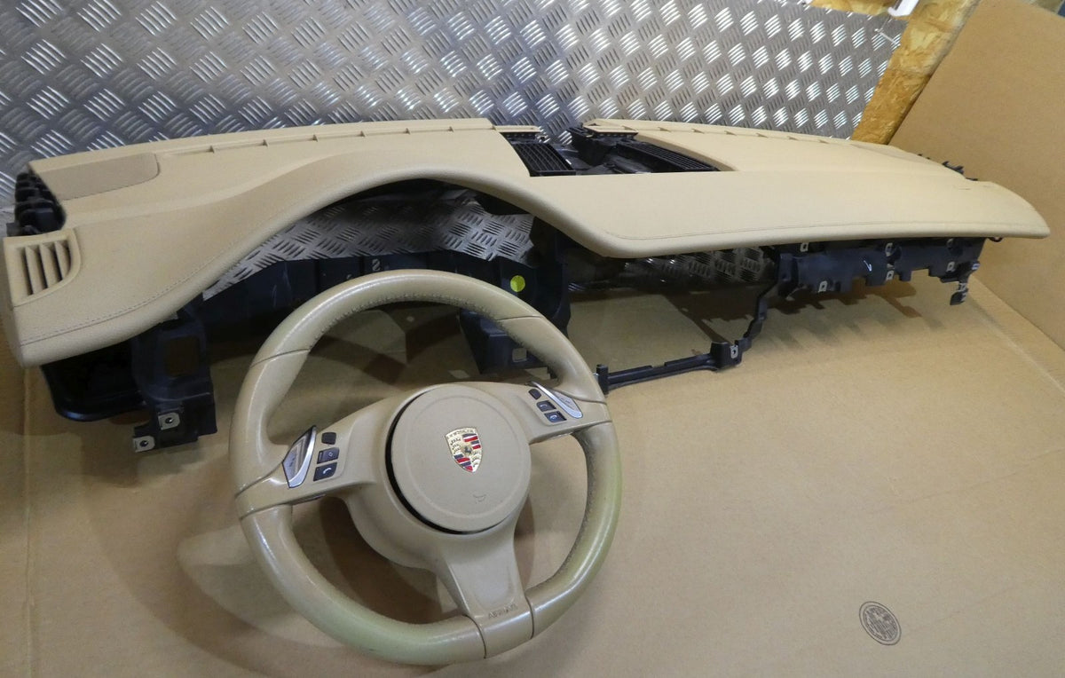 Porsche Panamera 970 Facelift Armaturenbrett Lederlenkrad Luxorbeige ORIGINAL gebraucht - 97055210107 – Produktansicht 3