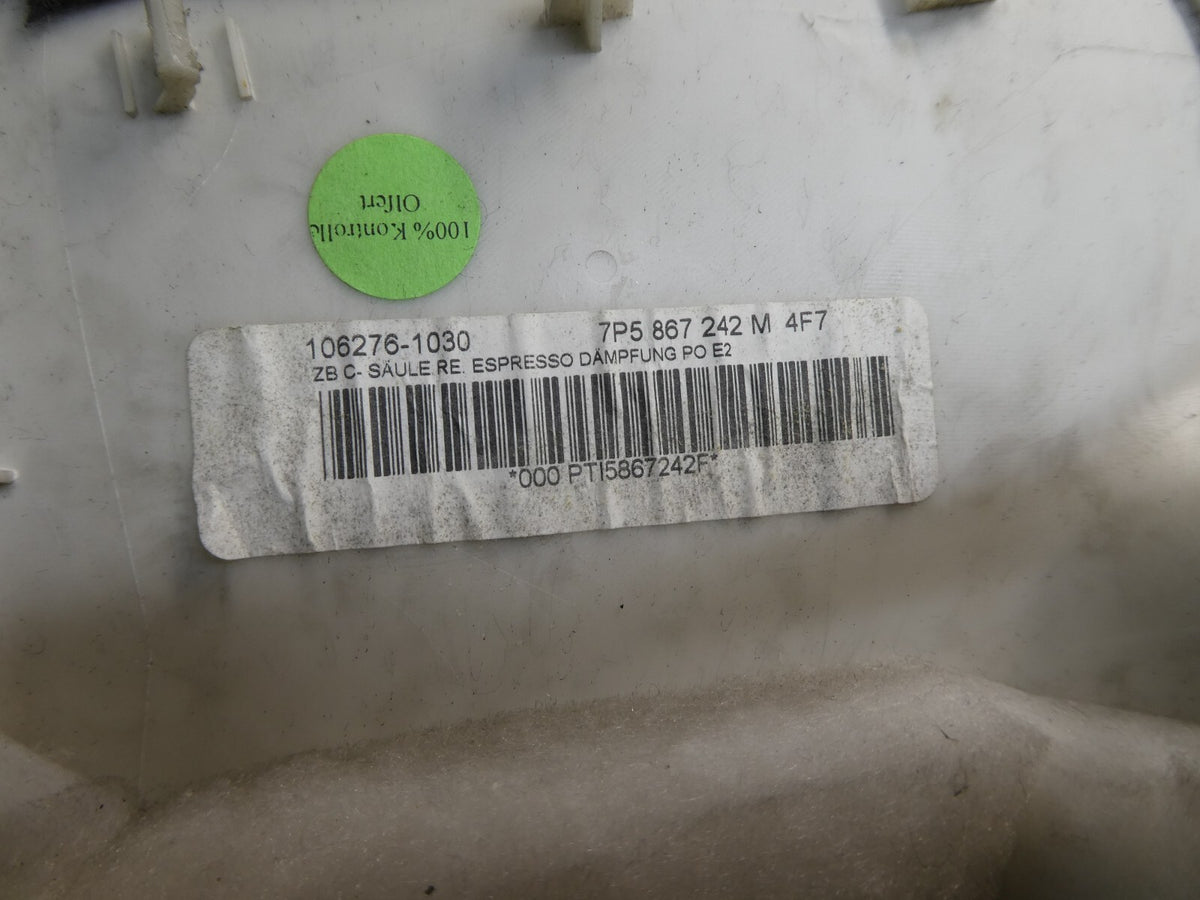 Porsche Cayenne 92A B-Säule Rechts 7P5867242M 4F7 espresso ORIGINAL gebraucht - Verkleidung – Produktansicht 3