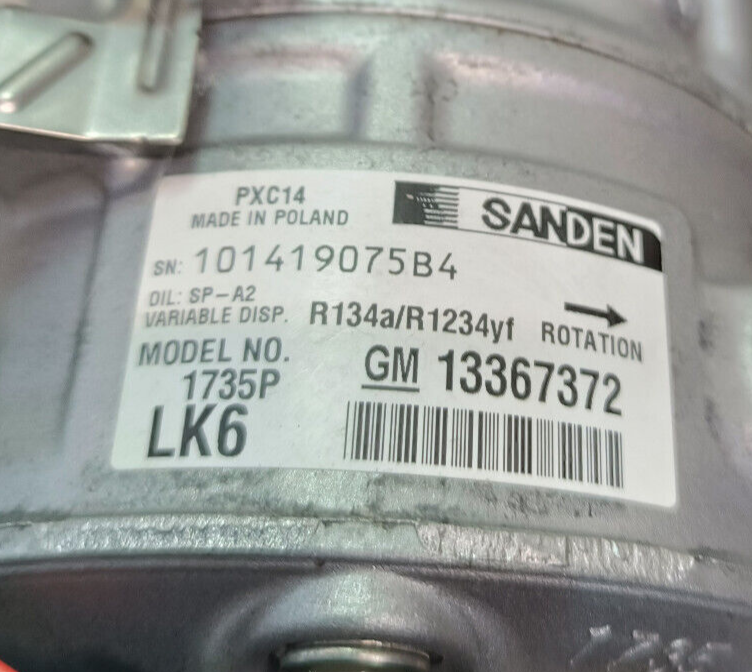 OPEL ASTRA K 1.4 Turbo Klimakompressor GM LK6 Sanden ORIGINAL gebraucht - 13367372 – Produktansicht 3